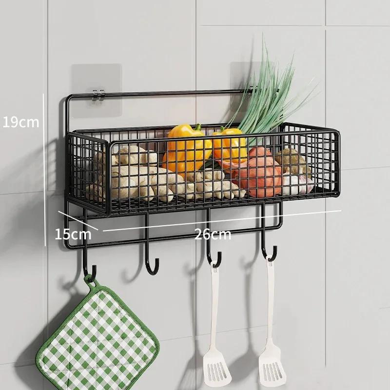 Кухонная стойка для хранения без перфорации, зеленый лук, имбирь, настенная, корзина для хранения овощей без жидкости, стойка для тарелок с приправами