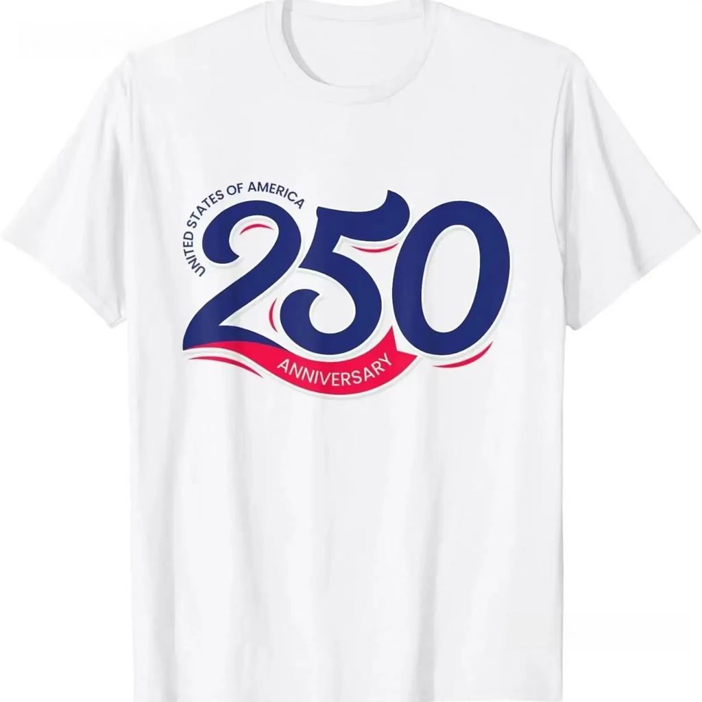 2026 New 250th Anniversary America Semiquincentennial USA July 4 2026 T Shirt Vintage Washed Homme Designer Clothes