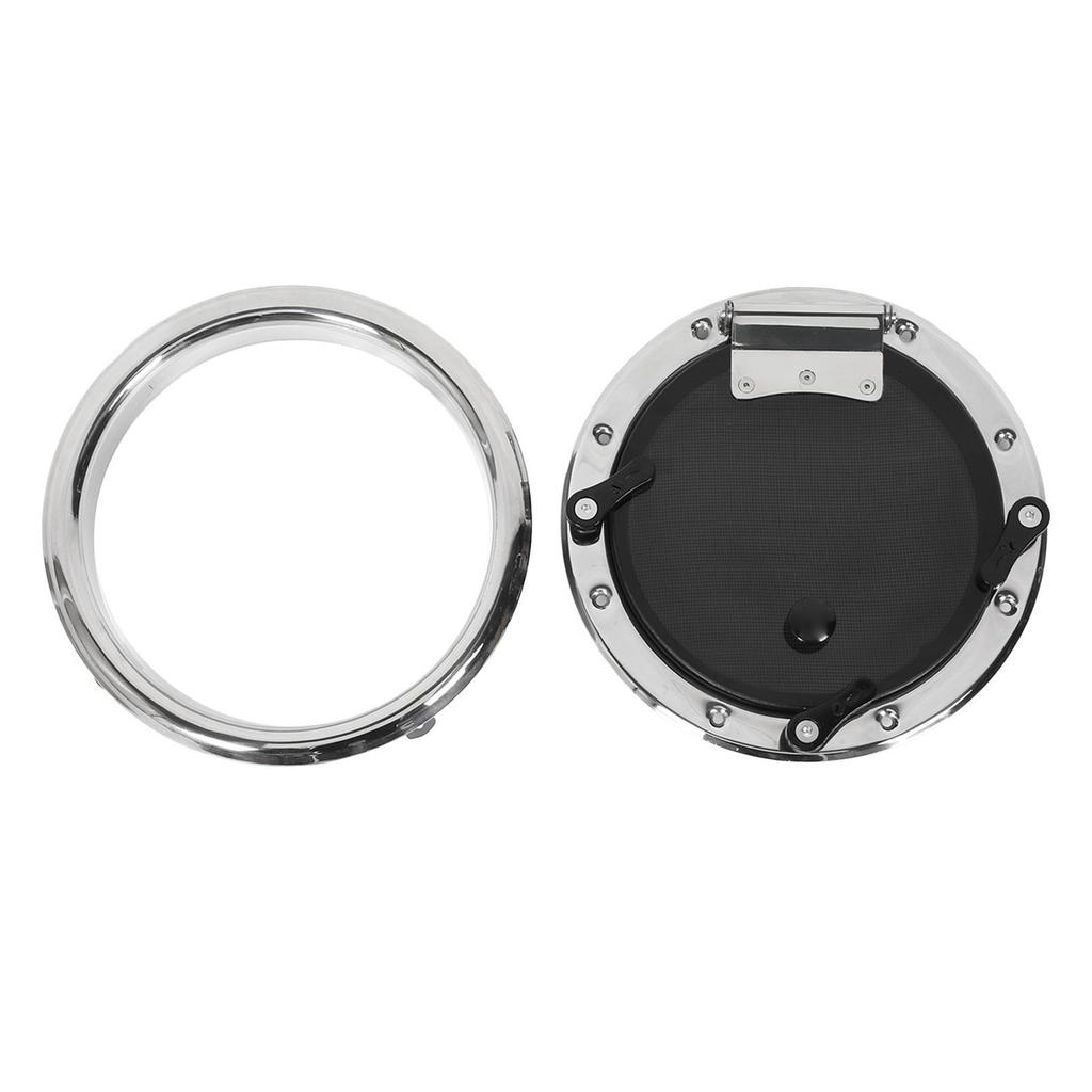 10 Inch Boat Round Porthole Window Inward Opening Stainless Steel Tempered Glass Porthole Window with Screen and Fixed
