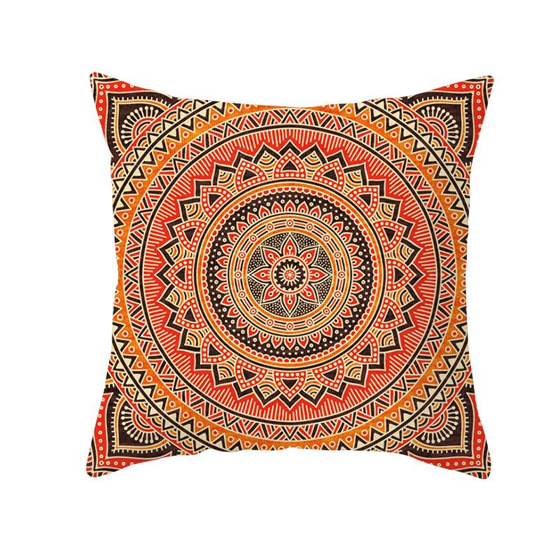 Moroccan Polyester Pillowcase 45x45cm Bohemian Hippie Sofa Cushion Cover Geometric Mancha Lo Print Home Decor Pillowcase