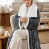 6-8 Heat Levels Electric Wearable Heated Blanket Constant Temperature Hooded Heated Wrap  Bedroom