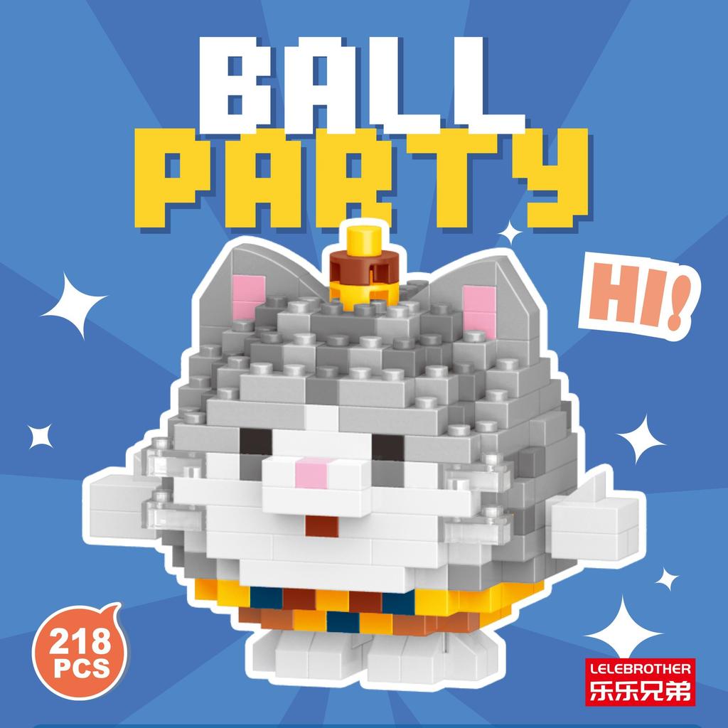 Серия кукол-животных из микрочастиц, строительные блоки, детские сборные игрушки