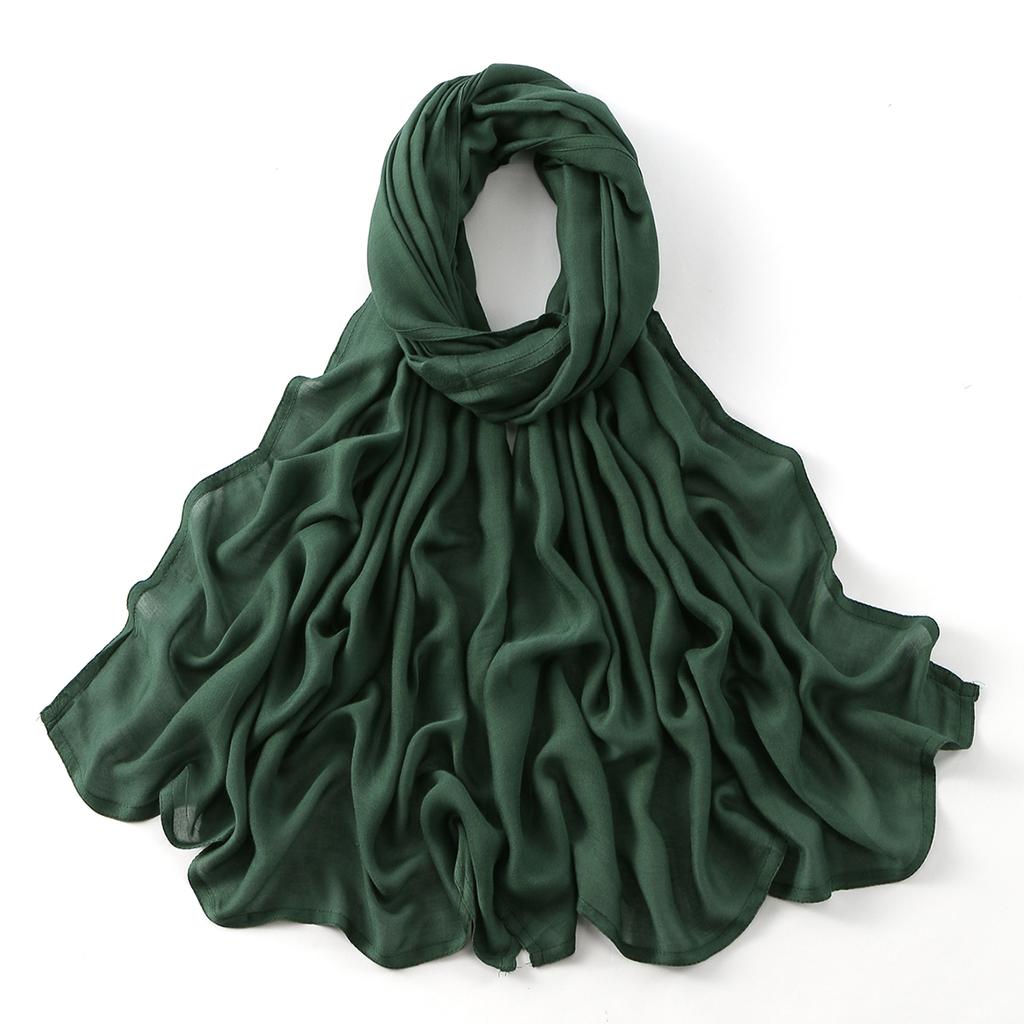 Muslim Modal Hijab Cotton Rayon Scarf for Women Double Stitching Wide Edge Rayon Shawl Islamic Thin Soft Viscose Turban Headband