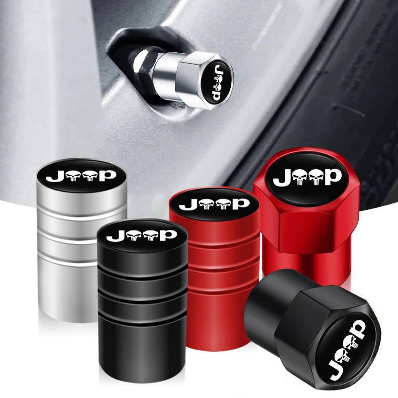 4 шт. Колпачки на колеса автомобиля Герметичные колпачки для Jeep Renegade Wrangler JK Compass Gladiator Patriot JL Willys Liberty Grand Cherokee