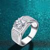 1ct D Color Moissanite Wedding Band Men Ring 925 Sterling Silver with Gold Plated Wedding Engagement Rings Gift For Man