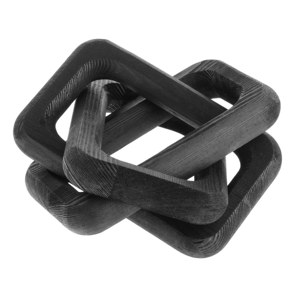 3 Link Wooden Chain Link Decor Rustic Wood Knot for Farmhouse Bedroom Table