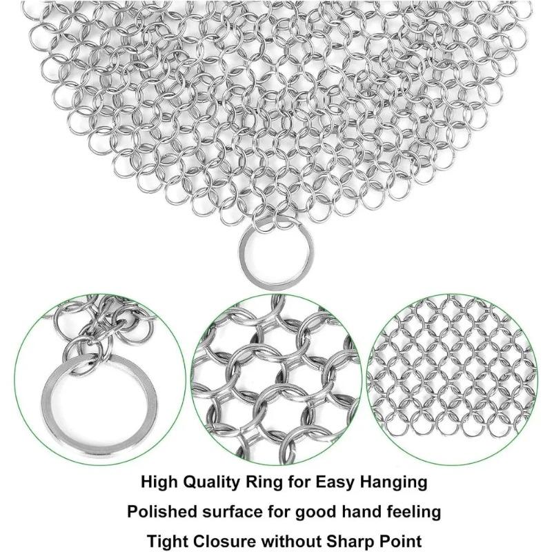 6x6 Inch Metal Ring Mesh Cleaning Ball with free Hanging Hook