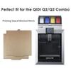 Для QIDI Q2 Строительная пластина QIDI Q2 Лист Pei 270x270 мм Гладкая пластина PEO PET Углеродное волокно для QIDI Q2 Пластина Аксессуар для 3D-принтера