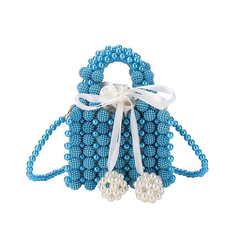 Сумка феи лето новый 2025 Мори бант зарубежный стиль сумочка ins кроссбоди жемчужная плетеная сумка тренд