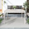 VidaXL Garden Table White 121x82.5x76 Cm Solid Pine Wood 823970