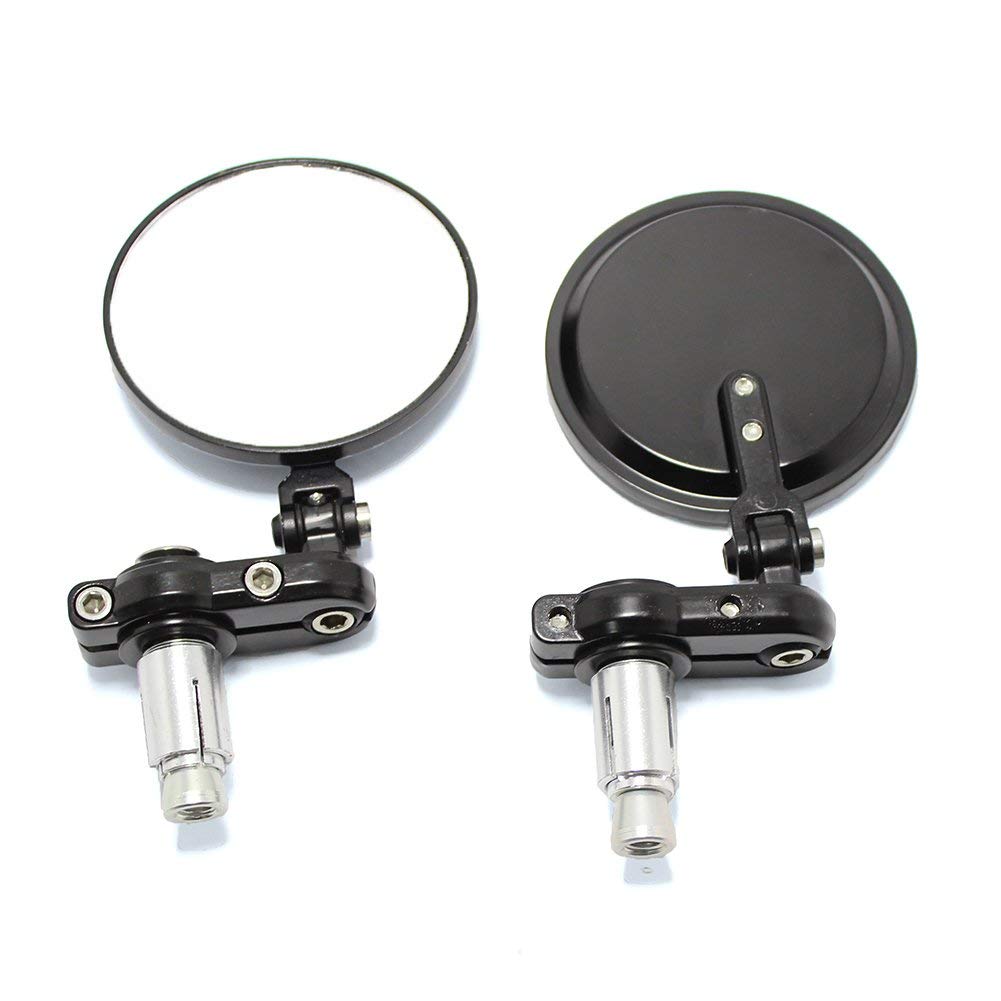 Karun Motorcycle Mirror, Universal Motorcycle Mirror, Bar End Mirror, CNC Round Shape, Left and