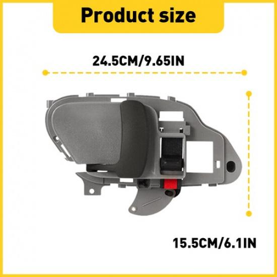 77186 Door Fit Handle Of 95-98 Chevrolet K1500 2 Set Front Or Rear L+R Gray