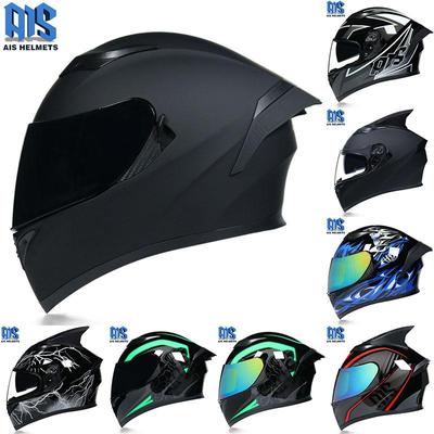 Модный мужской и женский мотоциклетный шлем, полный шлем, индивидуальный крутой четырехсезонный летний мотоциклетный орнамент, рог, грязные косы