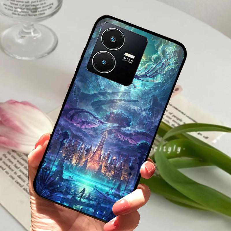 Для Vivo Y22S 2022 Чехол Ударопрочный Мягкий ТПУ Силиконовый Чехол для Телефона Для Vivo Y22 Y 22 V2207 Y22S V2206 Funda Capa Мультяшный Vivoy22