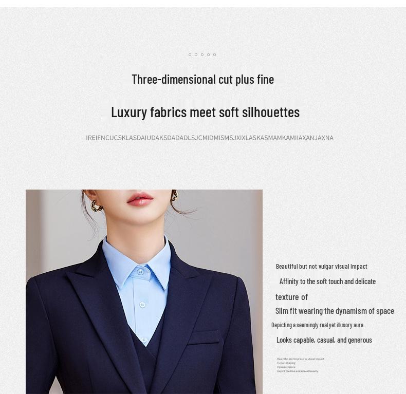 Женский приталенный формальный костюмный комплект 2024: Осень/Зима Деловая одежда