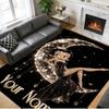 Crystal Velvet Rug Custom Name Text, Soft Non Slip Floor Mat Home DecorBetty Boop