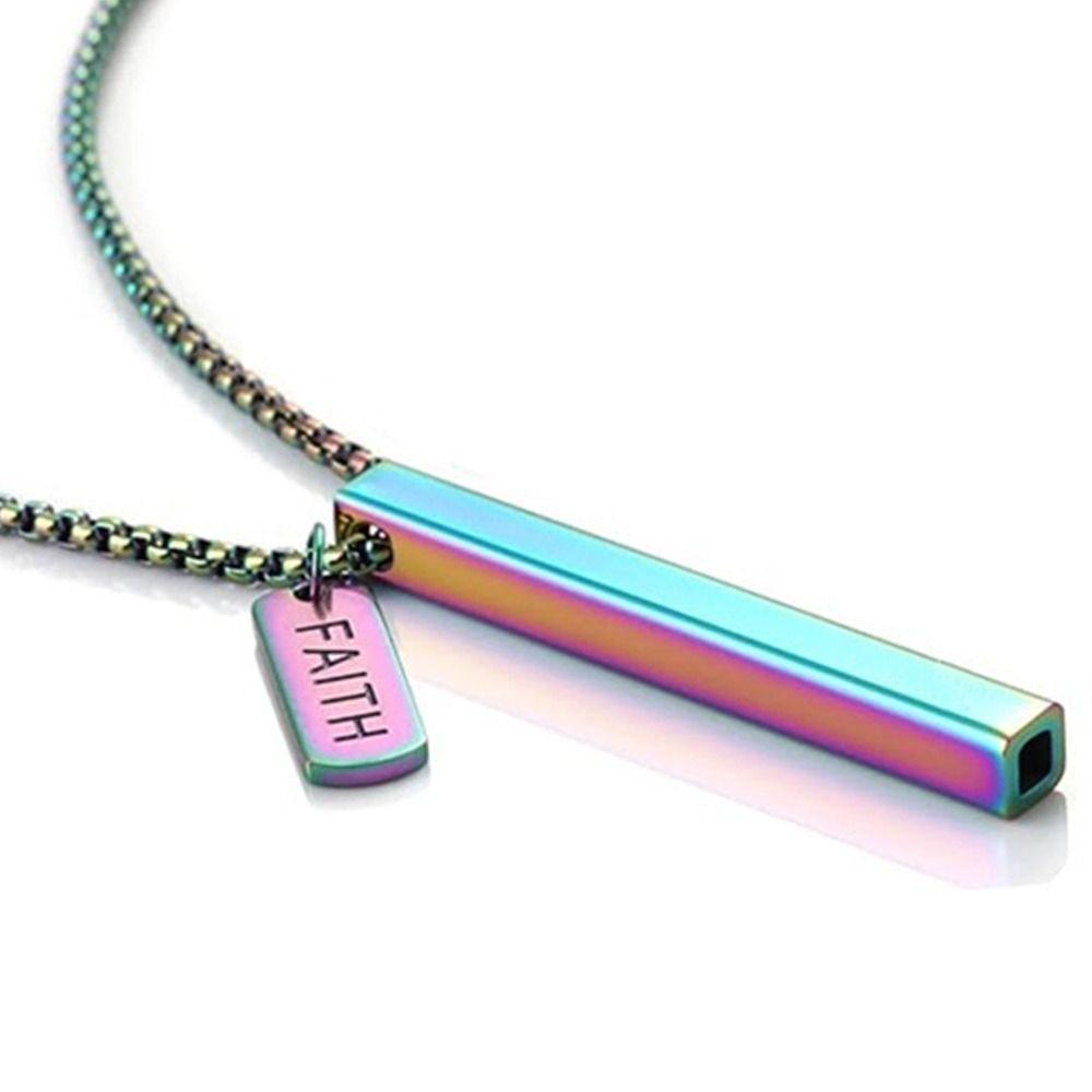 Ожерелье из нержавеющей стали для осознанного дыхания, стрессовое, тревожное, свисток, ожерелье для женщин и мужчин