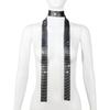 Aluminum Sequin Scarf Necklace Men Women Lightweight Sparkling Design Collar Necklace Decorative Accessory