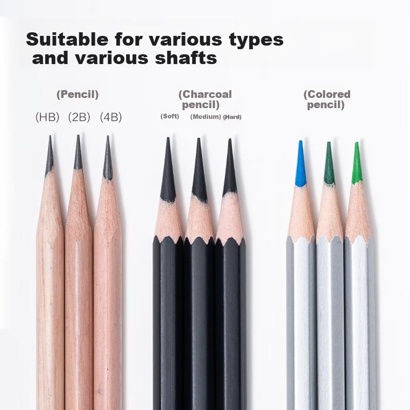Art Sketching Pencil Sharpener, Hand-Cranked Automatic Pencil Sharpener with 5 Thickness Settings, Suitable for Charcoal And Colored Pencils