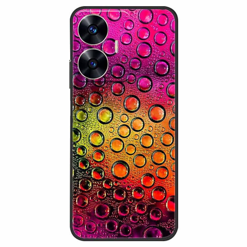 Чехол для телефона Realme C55 Черный Силиконовый Fundas Для Realme C55 RMX3710 ТПУ Мягкая Задняя Панель Coque Звезда Нарисована на RealmeC55 C 55