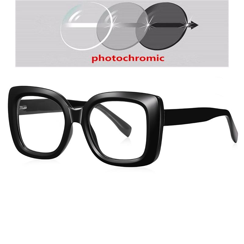 Розовая оправа Квадратные Готовые очки для близоруких женщин Пружинные петли Квадратные очки по рецепту Сила от 0 -0.5 -0.75 До -6.0