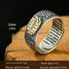 Ретро-кольцо Yin Taifei из тайского серебра со знаком зодиака, открывающееся, с Буддой года рождения и Сутрой Сердца - Унисекс, дизайн с защитными божествами