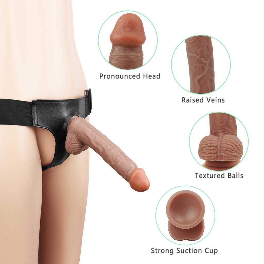 Harness Strap-On Realistic Dildos Anal G-spot Stimulation Prostate Massager Adult Sex Toys for Women Couple Lesbian