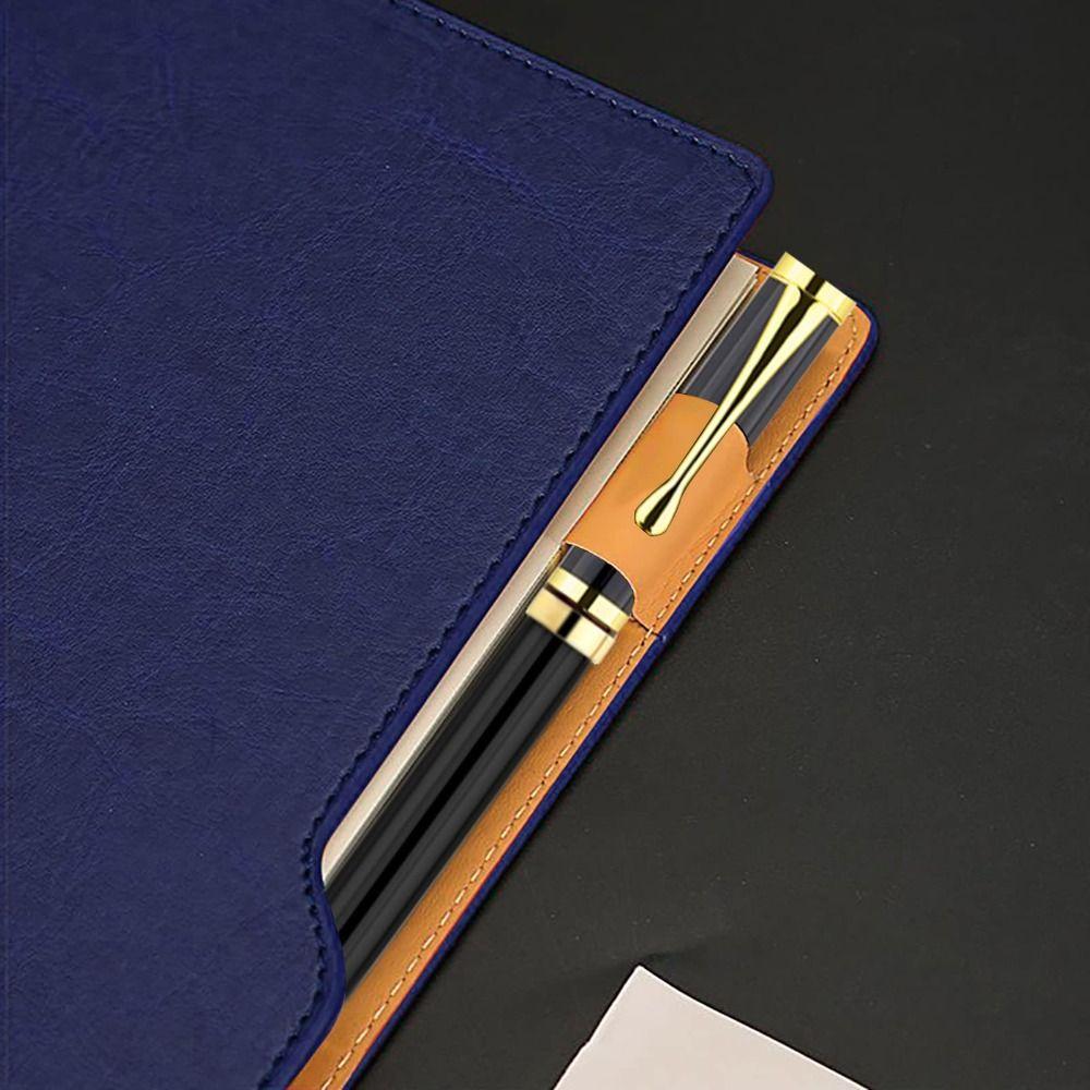 A5 Leather Notebook Writing Pads Daily Planner Binder Hardcover Notebook Office