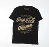 Мужская черная футболка с графическим принтом Coca-Cola, размер S