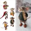 Mouse Doll Christmas Needle Felted Mouse Craft Decoration Christmas Ornaments DIY Handmade Wool Felted Cute Mouse Figure Toy Kit