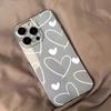 Индивидуальный белый чехол-сердечко для iPhone моделей 12/11, 13, 15, 16 Pro, 17 Pro Max