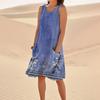 Summer Dresses For Women Loose Beach Vacation Casual Sleeveless Sundresses With Pockets Tank Dress