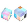 Funny Mixing Color Cube Sun Catcher Rainbow Crystal Cubes Optical Dispersion Prism  Office