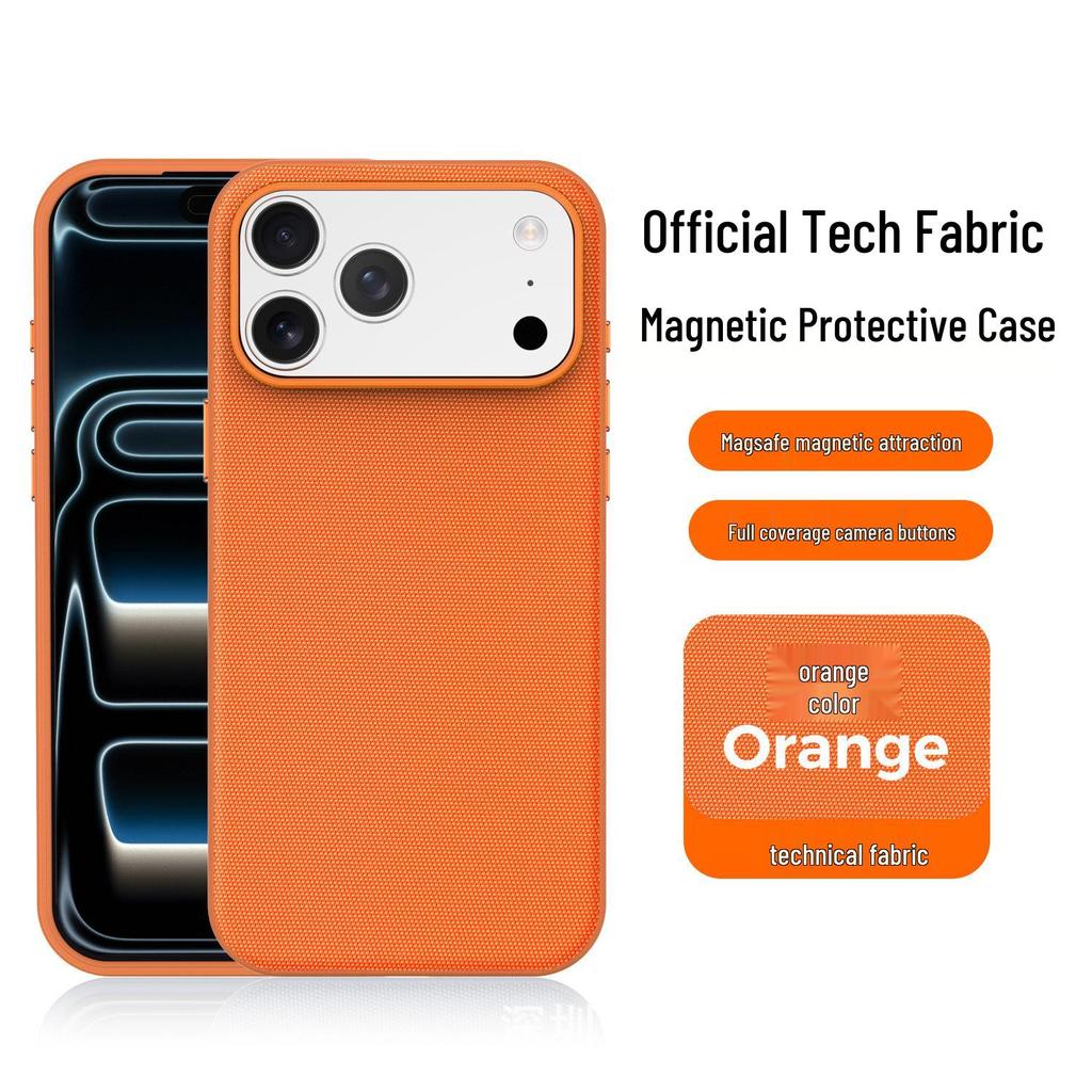 iPhone 17 Pro Max Magnetic Tech Fabric Case with AI Camera Button for Apple 16/15