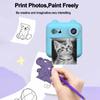 Портативный мини-фотопринтер с камерой мгновенной печати 1080P для детей с камерой 1200 Вт и экраном 2,4 дюйма