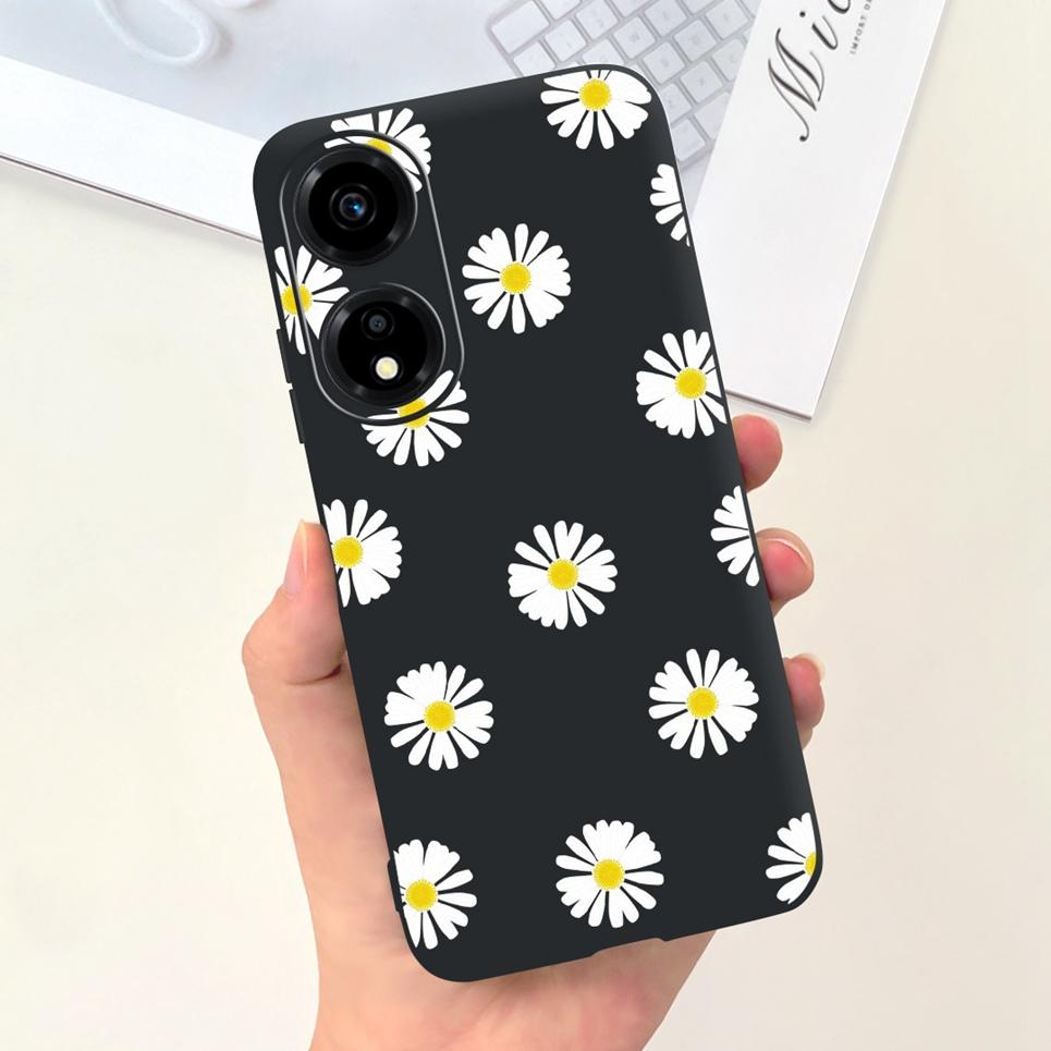 Женский модный девичий чехол для телефона для Honor X5 Plus HonorX5 Coque Funda Цветочный узор Мягкий силикон Funda Huawei Honor X5 Coques