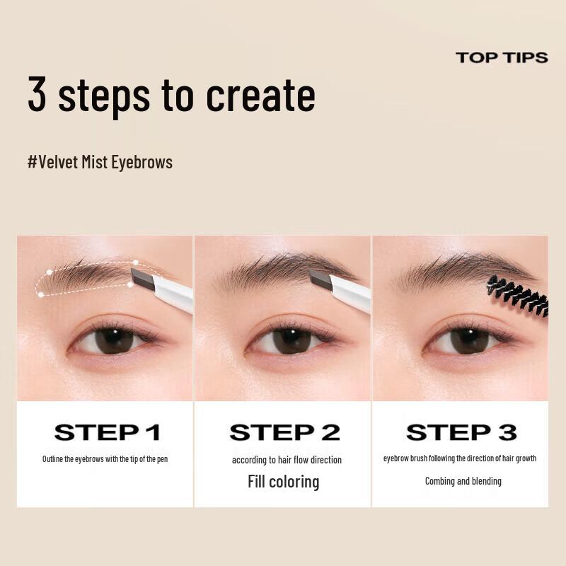 CHANDO Double-Ended Velvet Mist Eyebrow Pencil