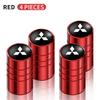 cxlqbm1 4pcs Car Wheel Air Valve Stem Cover Caps For MITSUBISHI Lancer EX 10 Lancer X Outlander ASX Colt Pajero Sport Car Accessories