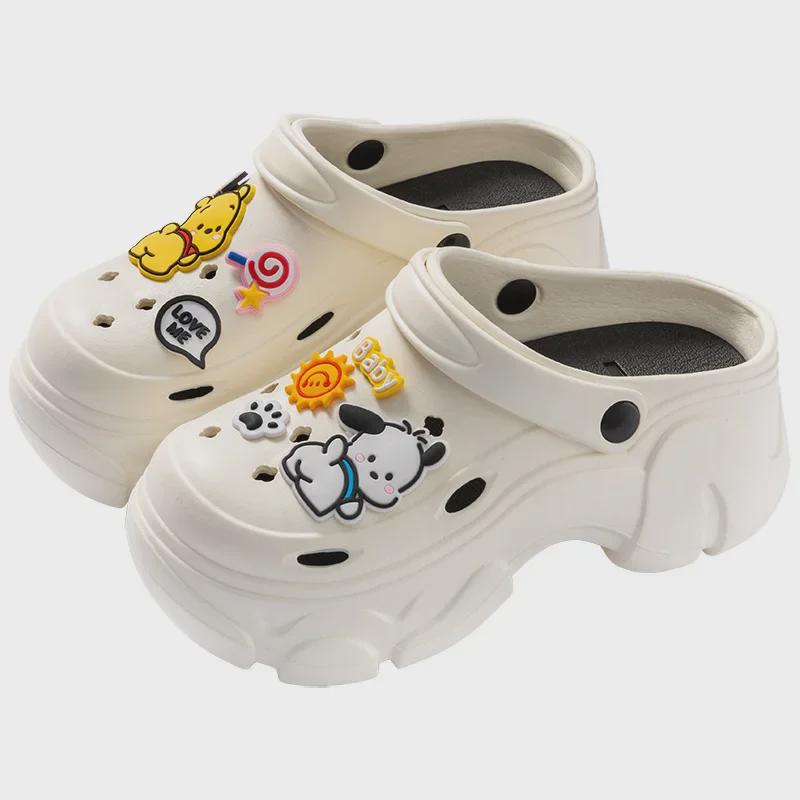 Женские пляжные тапочки EVA 2024 — толстая подошва, противоскользящие, с защитой от запаха, подчеркивающий дизайн для ношения на открытом воздухе