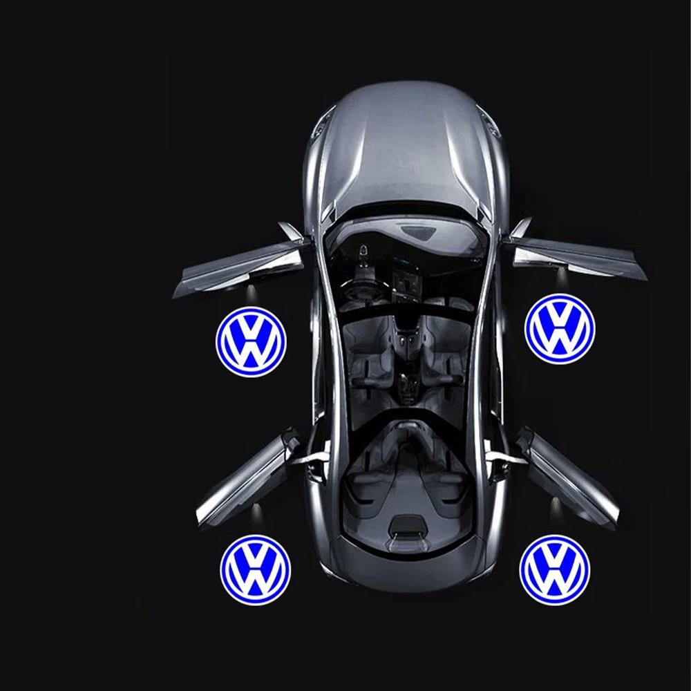 For VW Volkswagen Jetta MK5 Golf 2PCs LED Welcome Projector Light Door Lamp For VW Golf 5 6 7 7N Touran CC Passat Magotan B6 B7