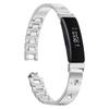 For Fitbit Inspire 2 Replacement Strap Metal Watch Band Snowflake Pattern,Silver