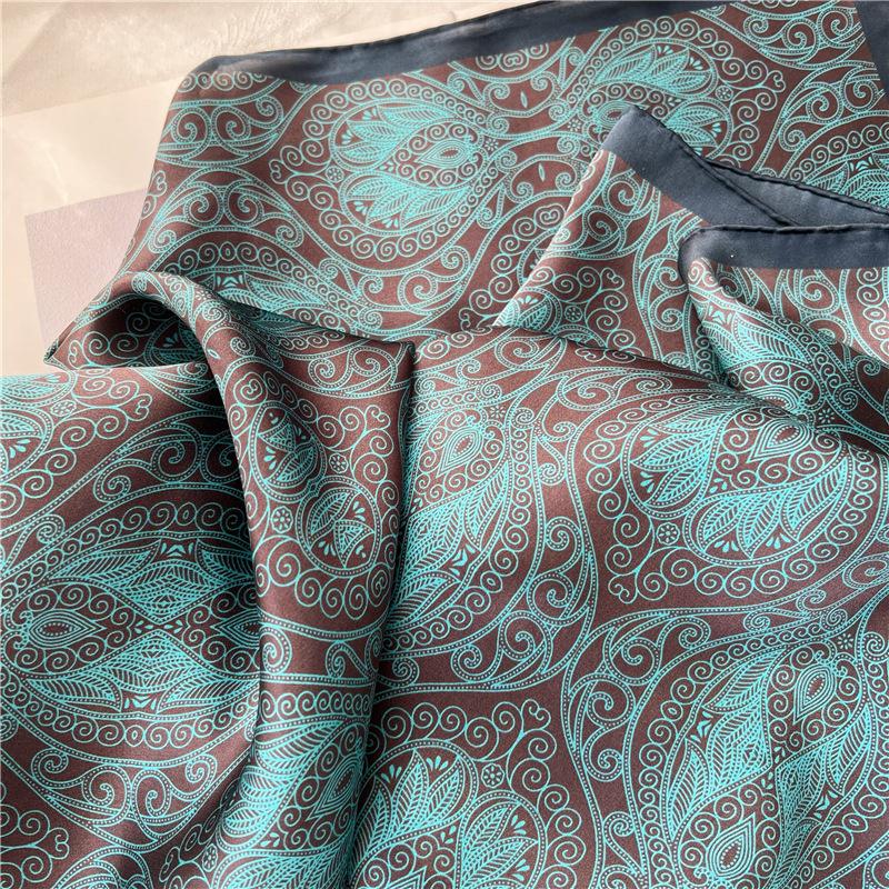 110*110 см квадратный шелковый шарф женский модный принт маленький шейный платок офисный женский пояс для волос носовой платок женский платок шаль шарф