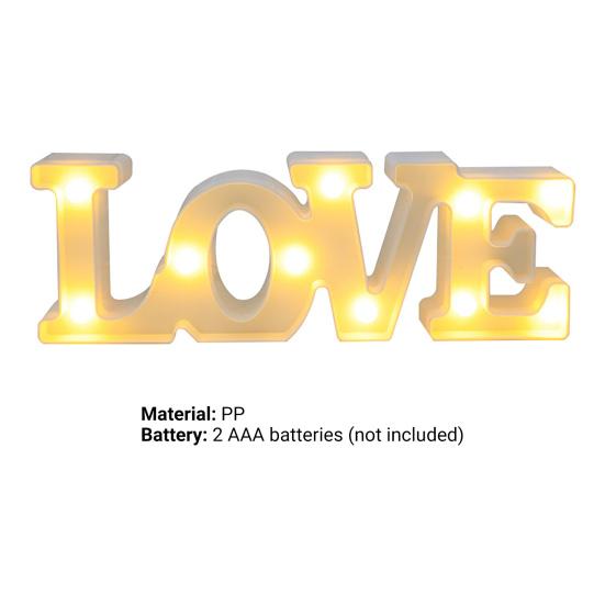 Letter Light Battery Express Love Props Operated Romantic LED Marquee Letters Love Sign