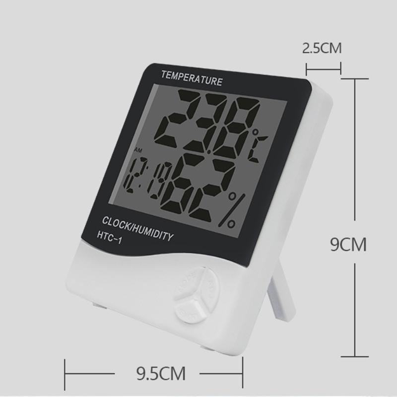 Household Temperature Humidity Meter Digital Clock Alarm Clock High Accuracy Indoor Hermometer