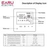 AC90V-240V 3A 16A Water Electric Floor Heating TRV House Room Thermostat Temperature Controller Digital LCD Display Wall Mounted