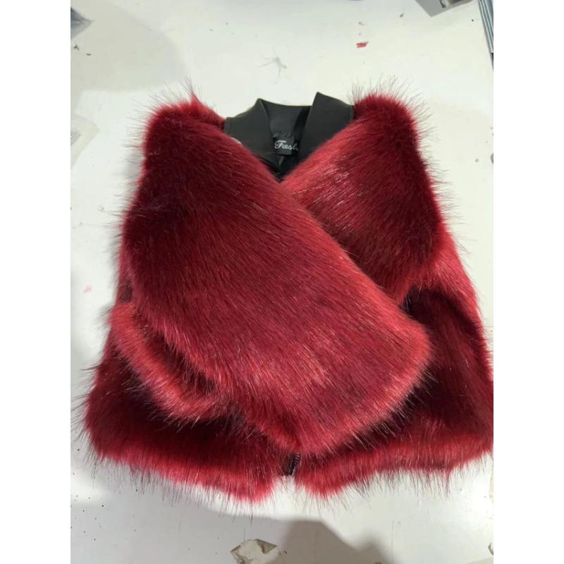 Детская одежда Осень и Зима Новая шуба из искусственного лисьего меха для мальчиков и девочек Теплое и толстое пальто для малышей Пушистое хлопковое пальто