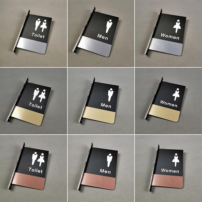 Дверной знак с двухсторонним креплением Знак-напоминание для туалета Знак с инструкциями для мужского и женского туалета Знак для туалета в отеле