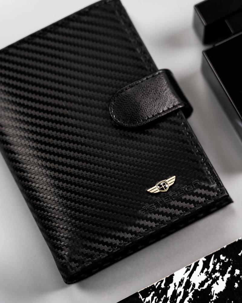 Carbon Leather Card Wallet - Peterson