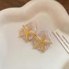 Personality Starfish Ear Studs Shell Shape Star Dangle Earrings Starfish Shell Earrings  Summer