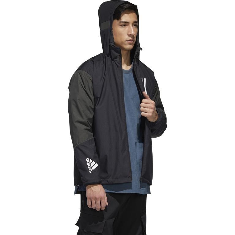 adidas Куртки Мужские Черные С Капюшоном Умеренные Другие GF4023